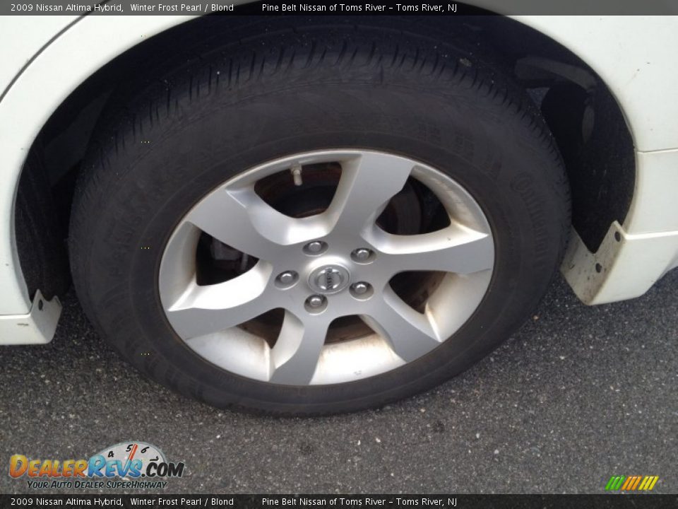 2009 Nissan Altima Hybrid Winter Frost Pearl / Blond Photo #4