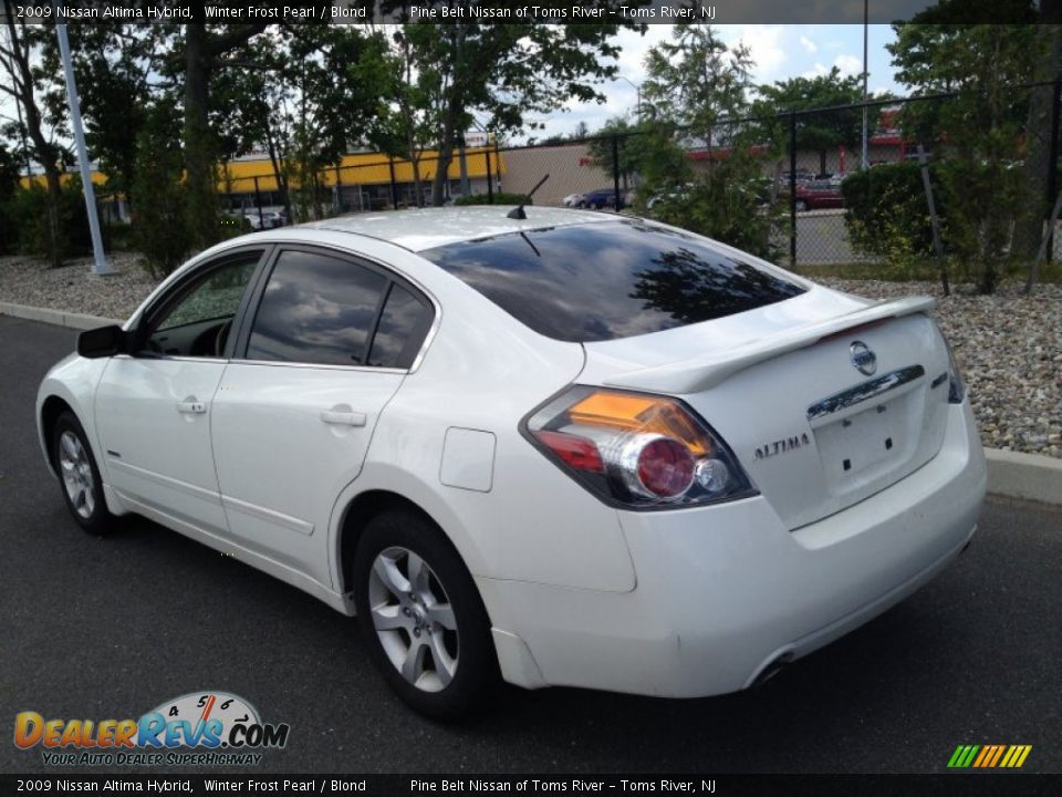2009 Nissan Altima Hybrid Winter Frost Pearl / Blond Photo #5
