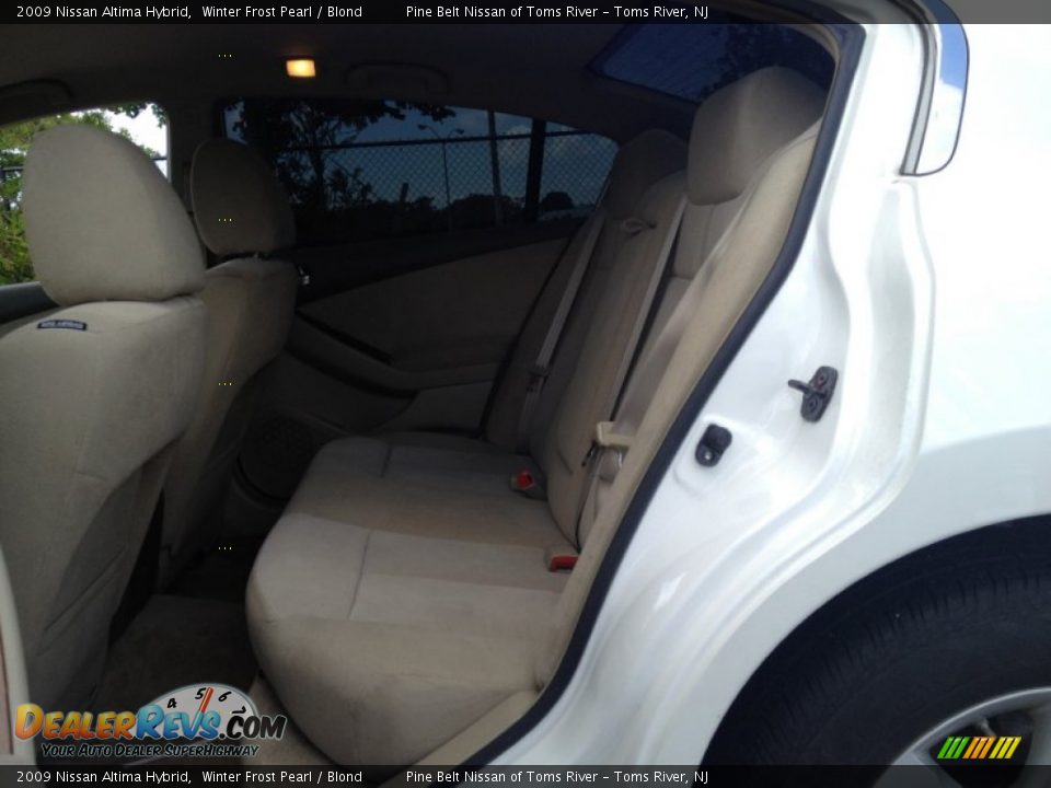 2009 Nissan Altima Hybrid Winter Frost Pearl / Blond Photo #7