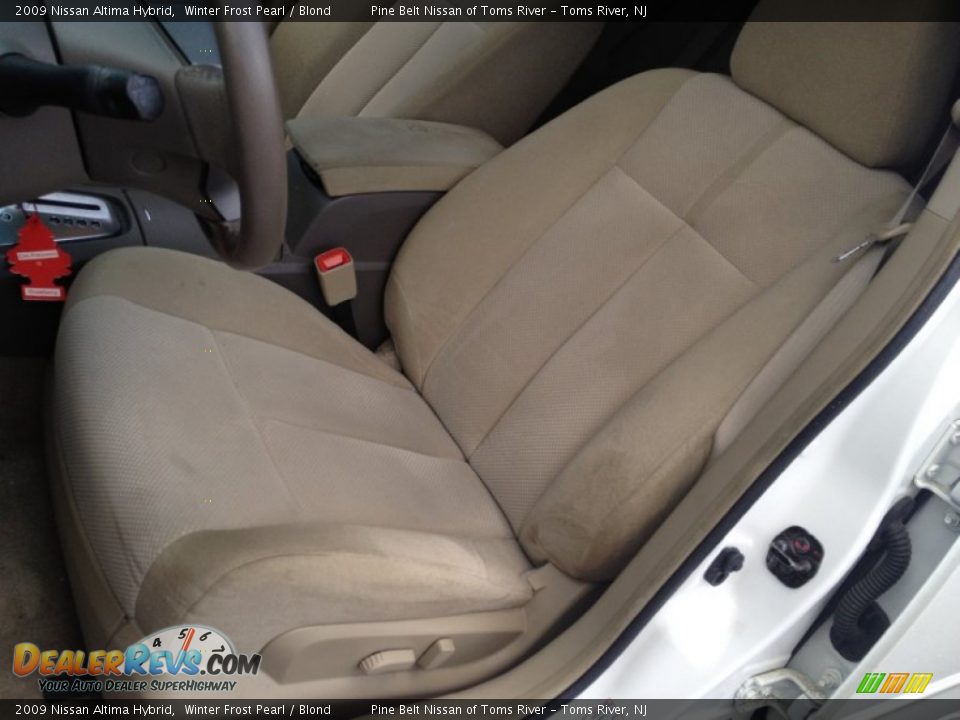 2009 Nissan Altima Hybrid Winter Frost Pearl / Blond Photo #11