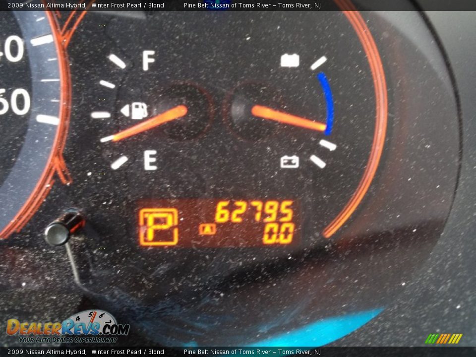 2009 Nissan Altima Hybrid Winter Frost Pearl / Blond Photo #14