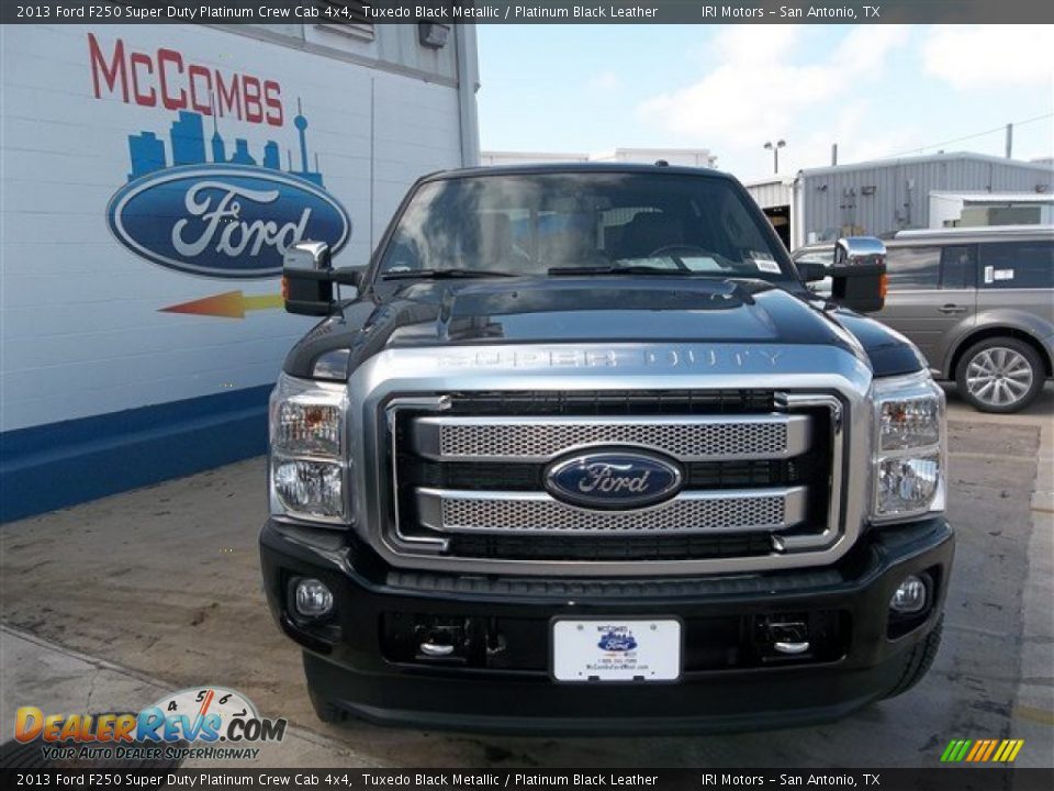 2013 Ford F250 Super Duty Platinum Crew Cab 4x4 Tuxedo Black Metallic / Platinum Black Leather Photo #1