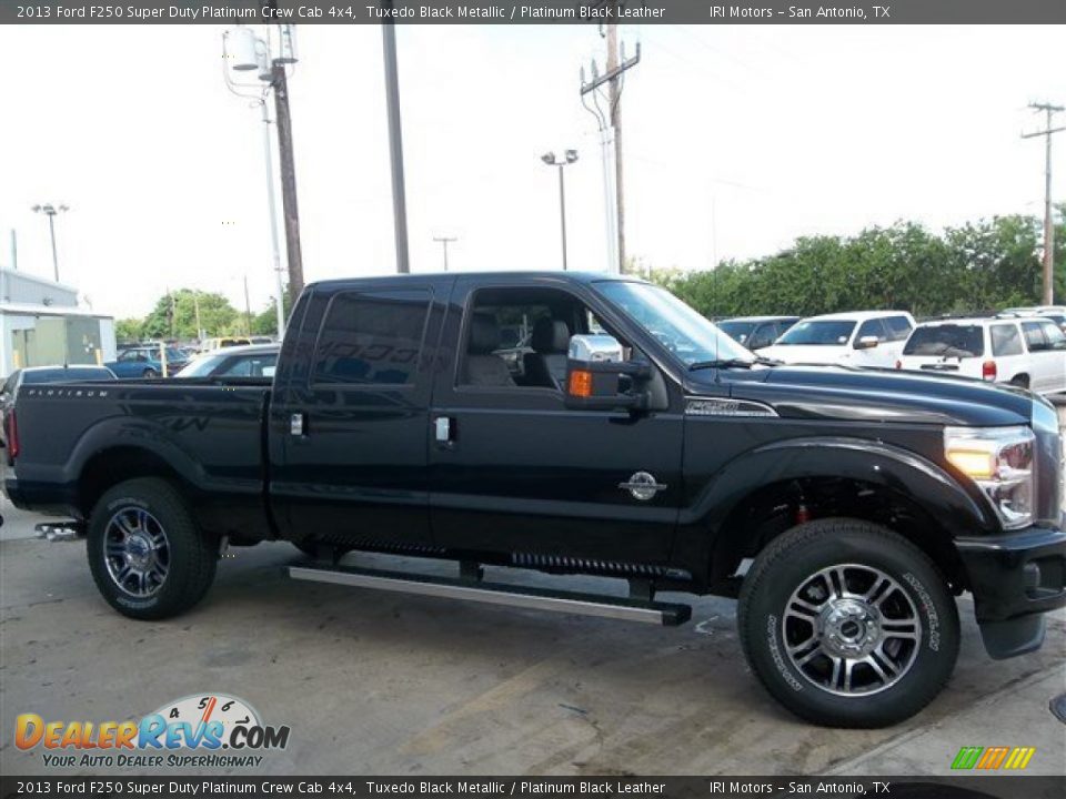 2013 Ford F250 Super Duty Platinum Crew Cab 4x4 Tuxedo Black Metallic / Platinum Black Leather Photo #6