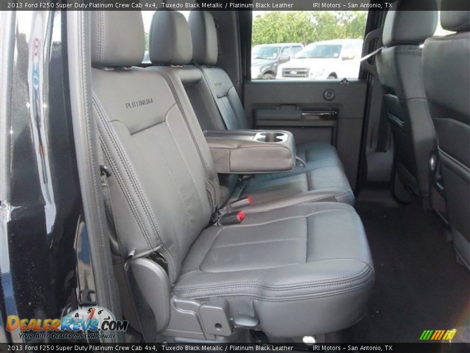 2013 Ford F250 Super Duty Platinum Crew Cab 4x4 Tuxedo Black Metallic / Platinum Black Leather Photo #15