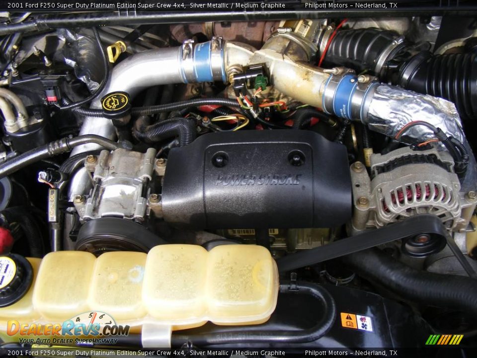 2001 Ford F250 Super Duty Platinum Edition Super Crew 4x4 Silver Metallic / Medium Graphite Photo #23