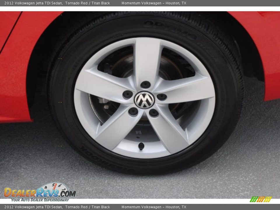 2012 Volkswagen Jetta TDI Sedan Tornado Red / Titan Black Photo #6