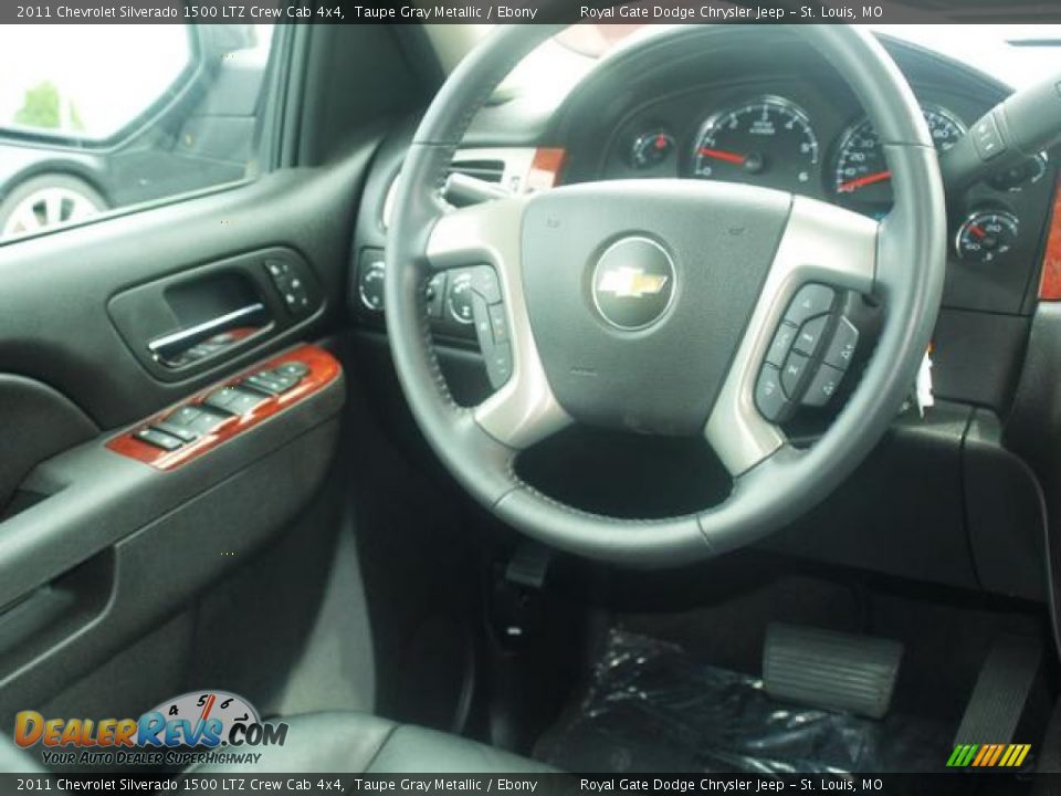 2011 Chevrolet Silverado 1500 LTZ Crew Cab 4x4 Taupe Gray Metallic / Ebony Photo #11