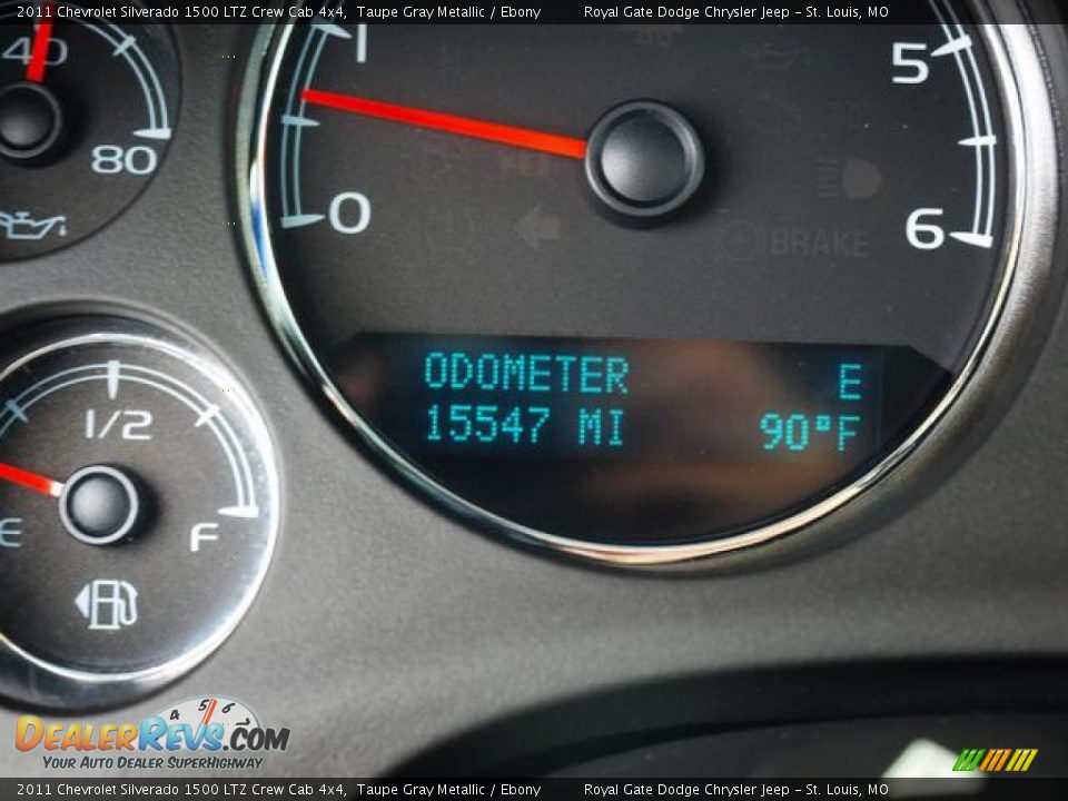 2011 Chevrolet Silverado 1500 LTZ Crew Cab 4x4 Taupe Gray Metallic / Ebony Photo #14