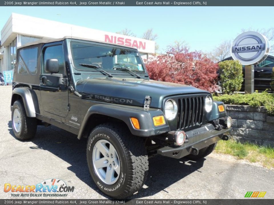 2006 Jeep Wrangler Unlimited Rubicon 4x4 Jeep Green Metallic / Khaki Photo #1