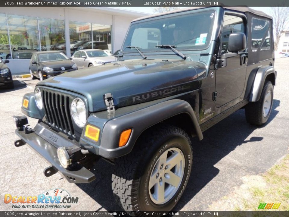 2006 Jeep Wrangler Unlimited Rubicon 4x4 Jeep Green Metallic / Khaki Photo #3