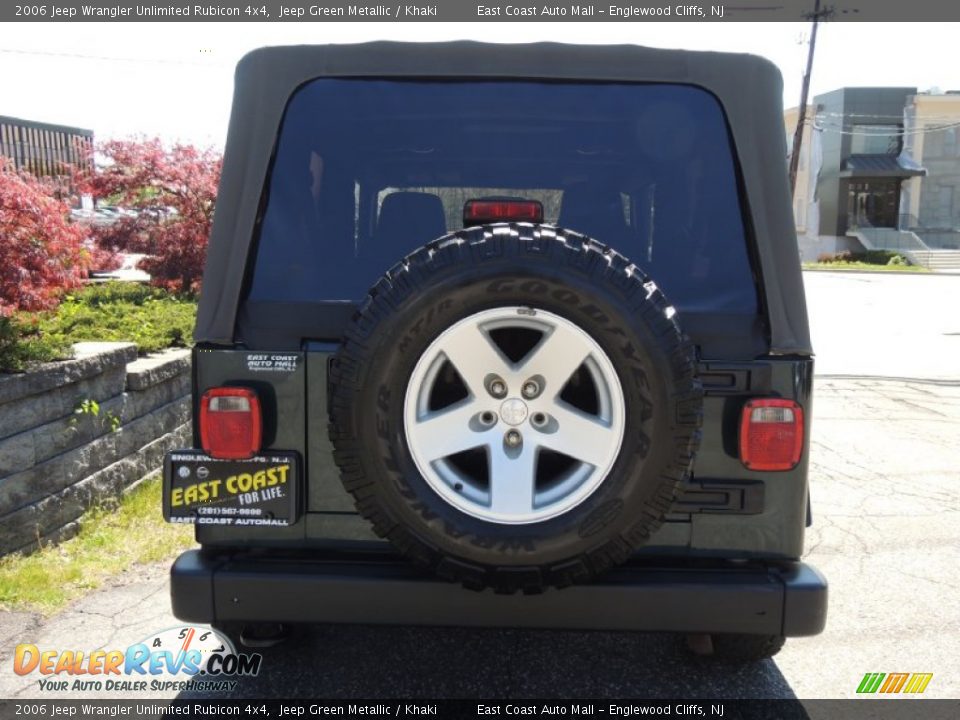2006 Jeep Wrangler Unlimited Rubicon 4x4 Jeep Green Metallic / Khaki Photo #5