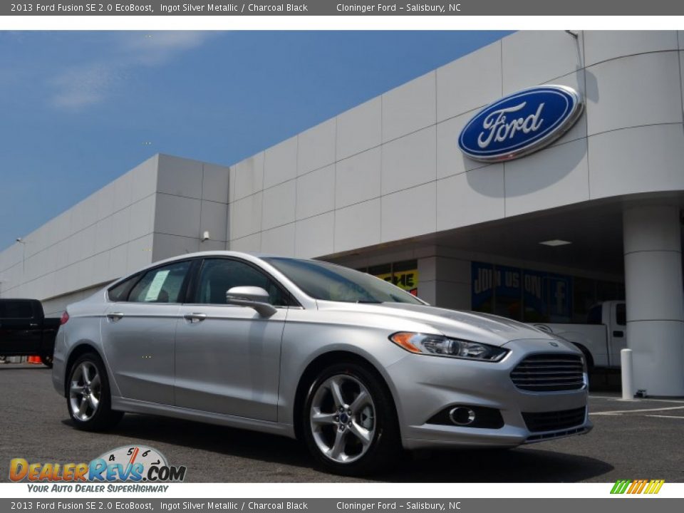 2013 Ford Fusion SE 2.0 EcoBoost Ingot Silver Metallic / Charcoal Black Photo #1