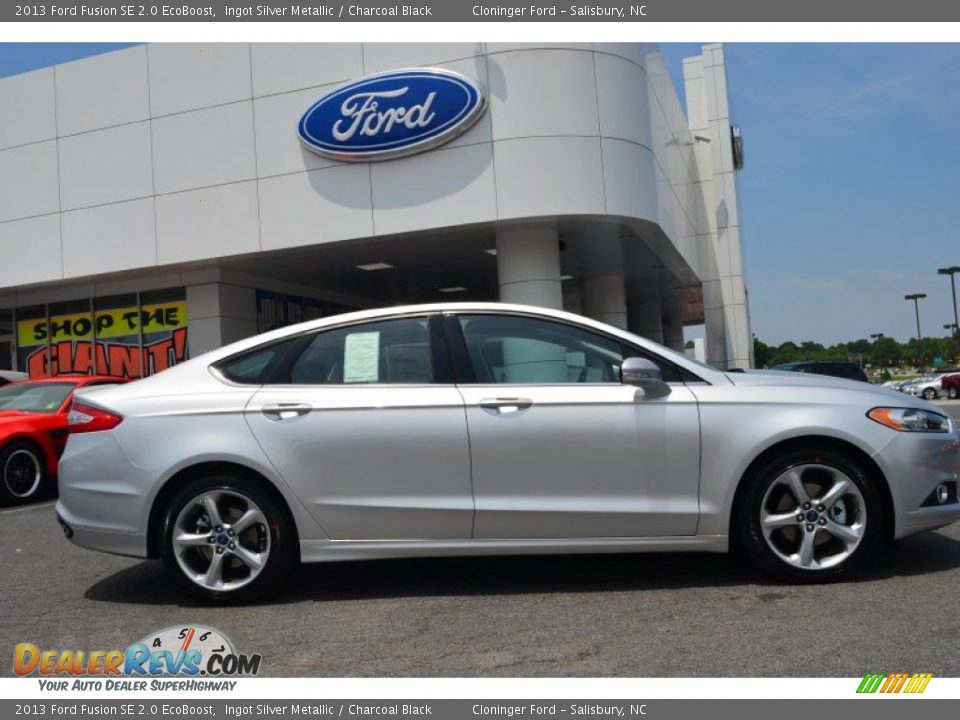 2013 Ford Fusion SE 2.0 EcoBoost Ingot Silver Metallic / Charcoal Black Photo #2