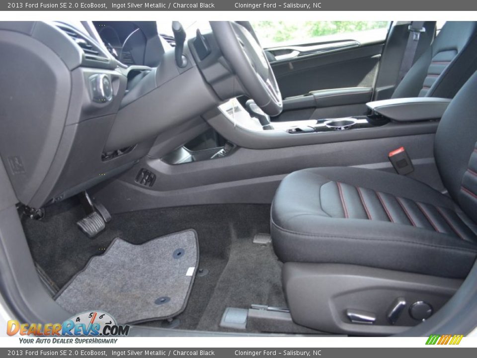 2013 Ford Fusion SE 2.0 EcoBoost Ingot Silver Metallic / Charcoal Black Photo #5