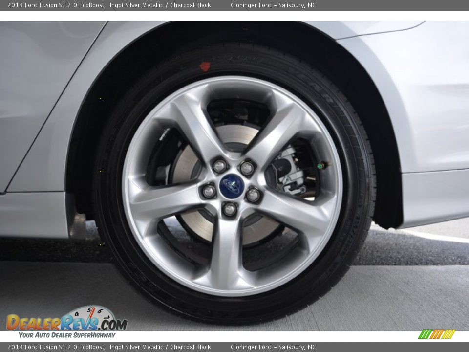 2013 Ford Fusion SE 2.0 EcoBoost Ingot Silver Metallic / Charcoal Black Photo #9