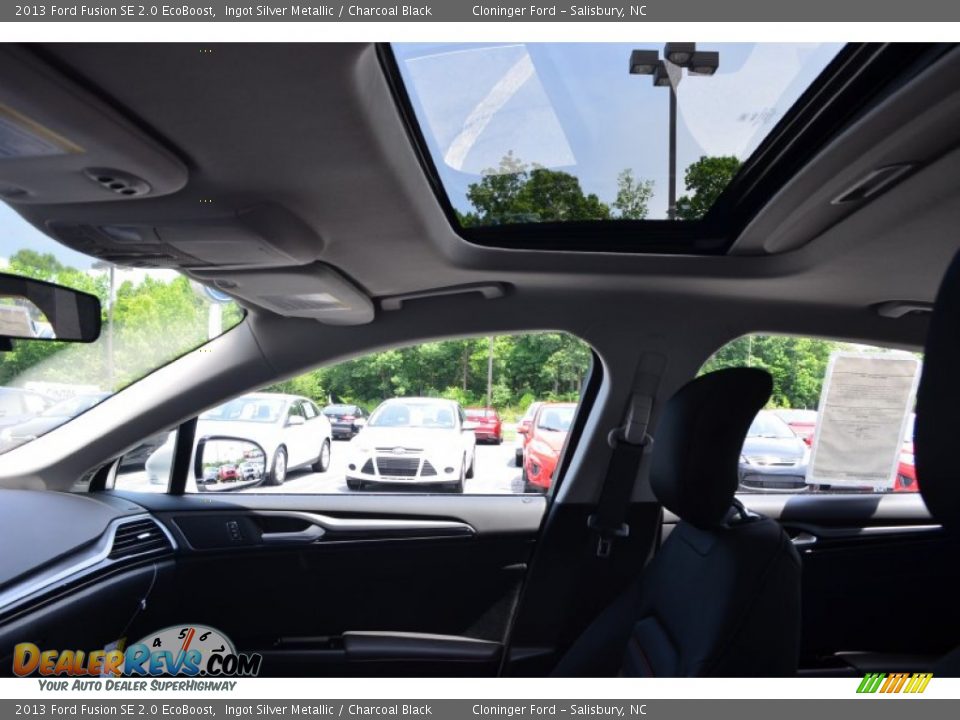 2013 Ford Fusion SE 2.0 EcoBoost Ingot Silver Metallic / Charcoal Black Photo #11
