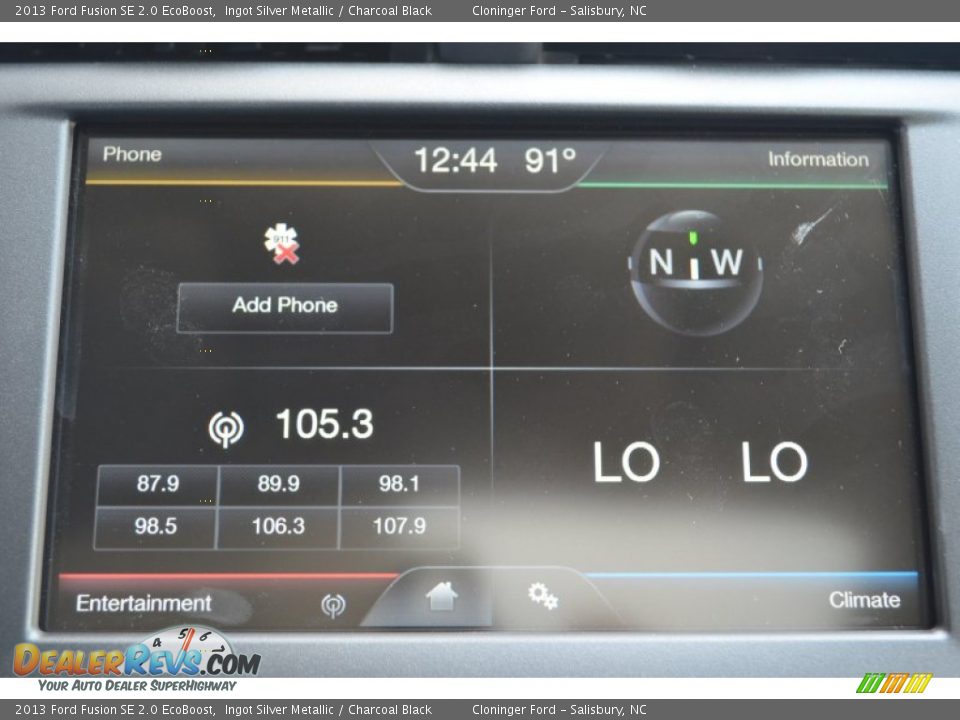 2013 Ford Fusion SE 2.0 EcoBoost Ingot Silver Metallic / Charcoal Black Photo #12