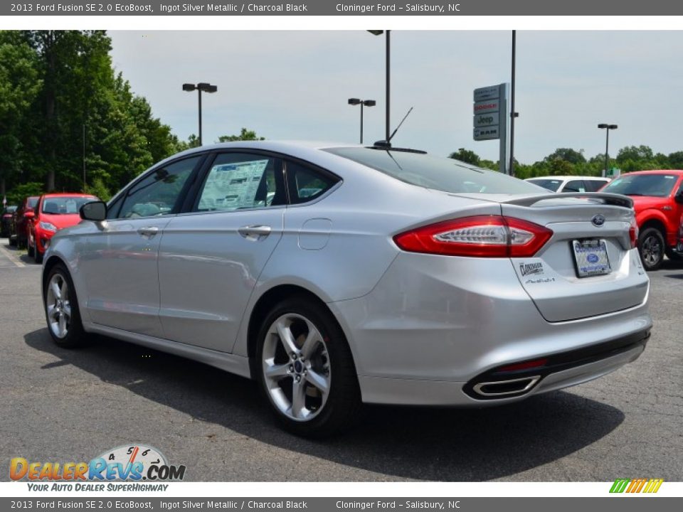 2013 Ford Fusion SE 2.0 EcoBoost Ingot Silver Metallic / Charcoal Black Photo #28