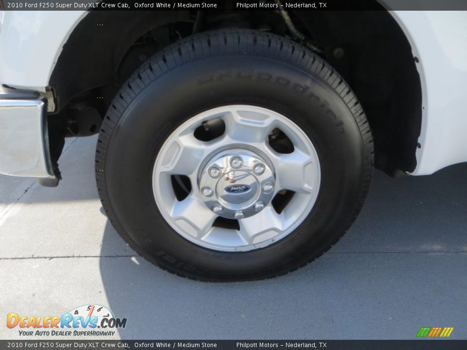 2010 Ford F250 Super Duty XLT Crew Cab Oxford White / Medium Stone Photo #11