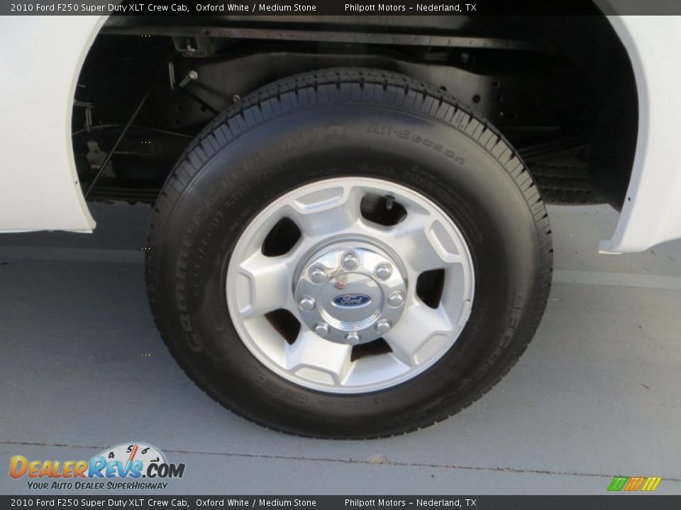 2010 Ford F250 Super Duty XLT Crew Cab Oxford White / Medium Stone Photo #12
