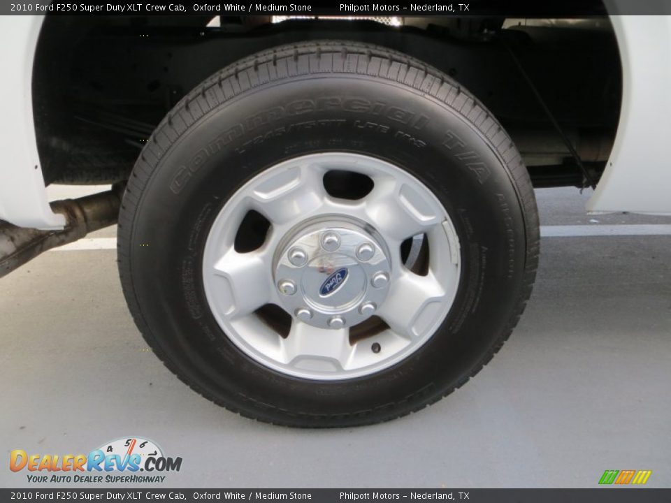 2010 Ford F250 Super Duty XLT Crew Cab Oxford White / Medium Stone Photo #13