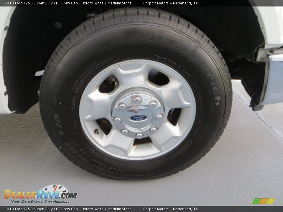 2010 Ford F250 Super Duty XLT Crew Cab Oxford White / Medium Stone Photo #14