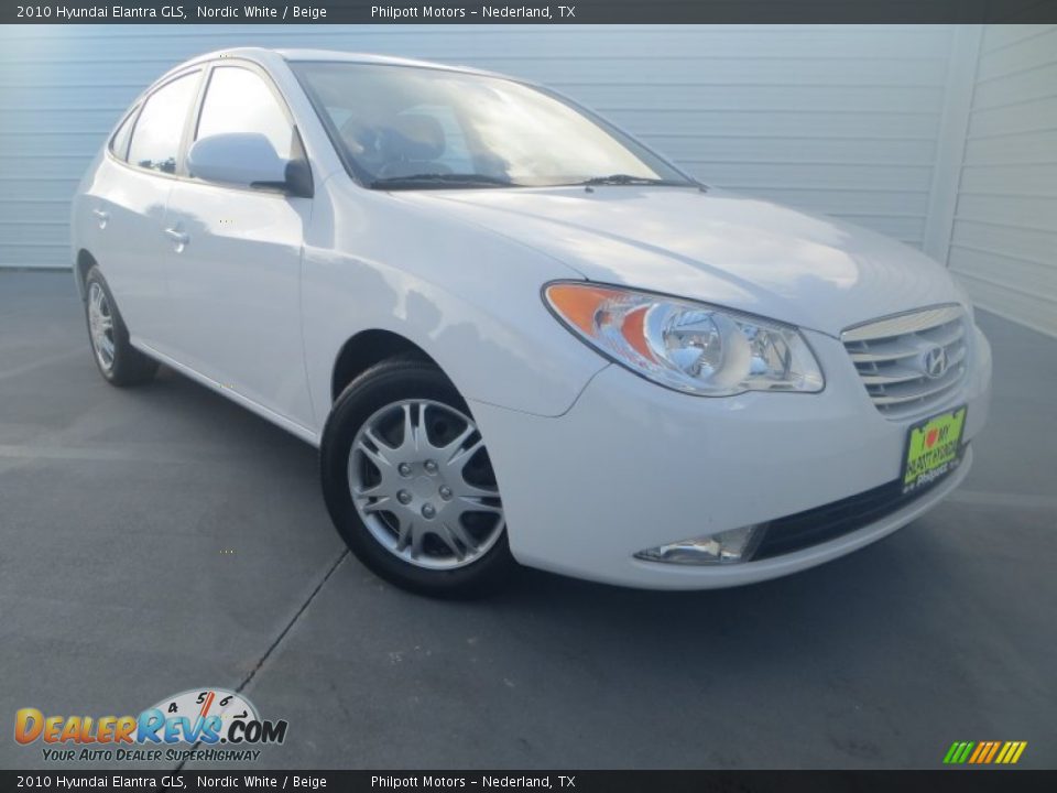 2010 Hyundai Elantra GLS Nordic White / Beige Photo #1