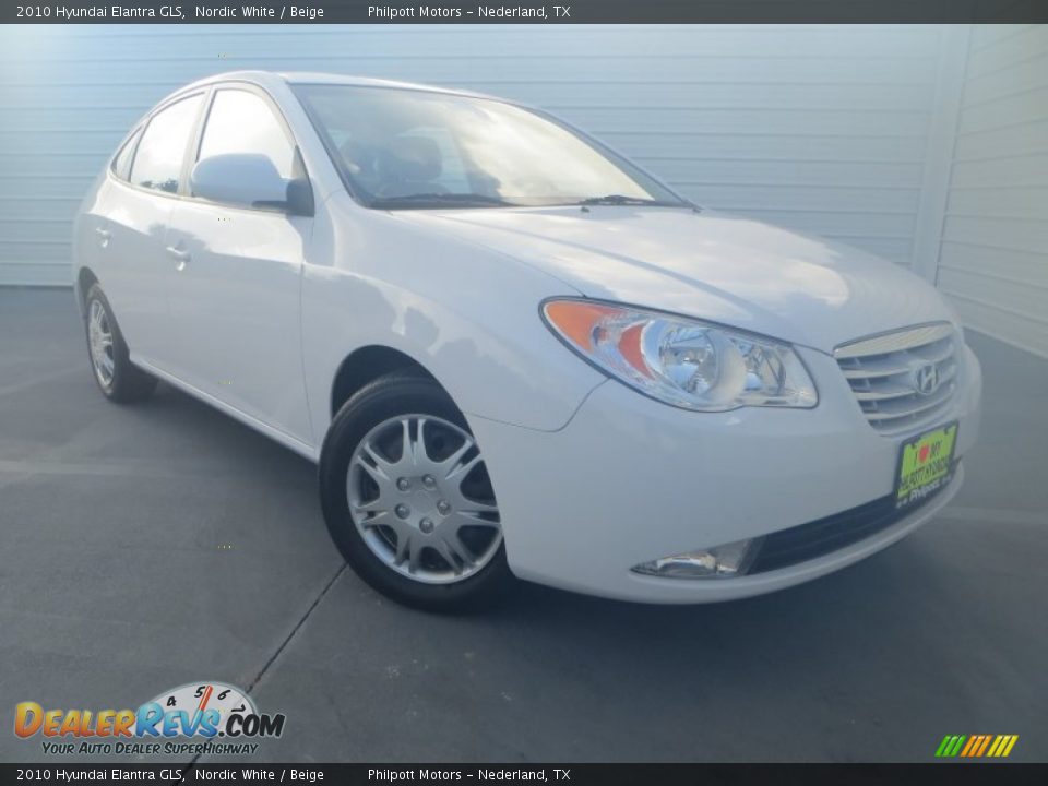 2010 Hyundai Elantra GLS Nordic White / Beige Photo #2