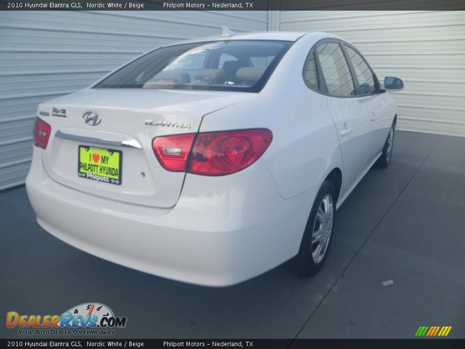 2010 Hyundai Elantra GLS Nordic White / Beige Photo #4
