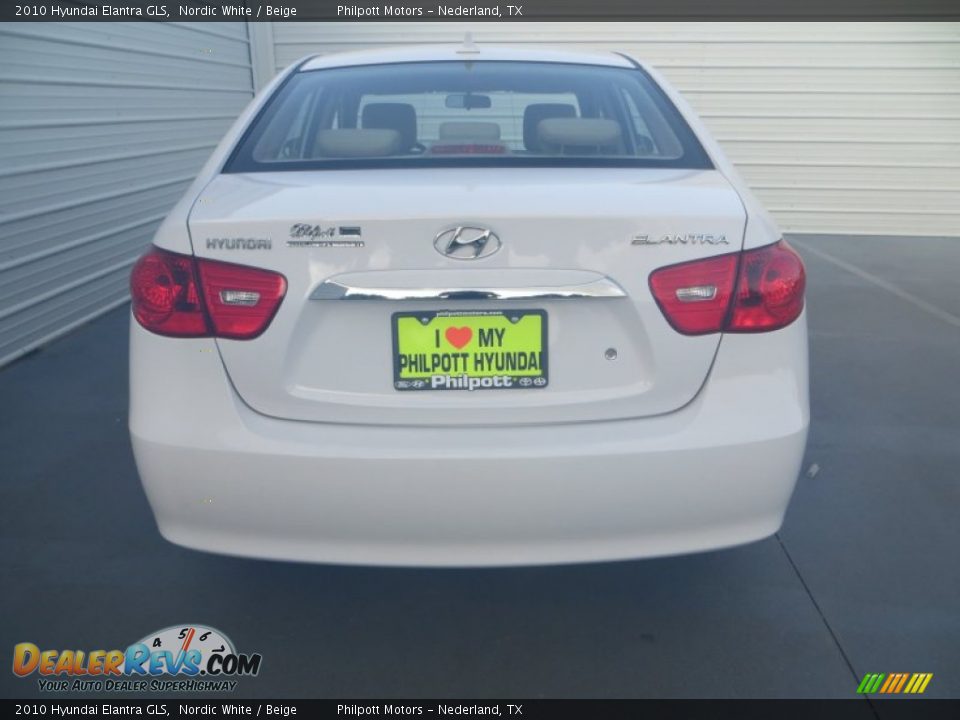 2010 Hyundai Elantra GLS Nordic White / Beige Photo #5