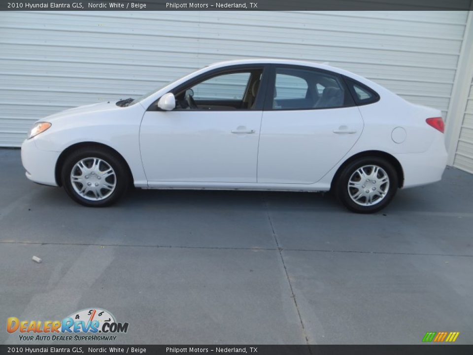 2010 Hyundai Elantra GLS Nordic White / Beige Photo #6