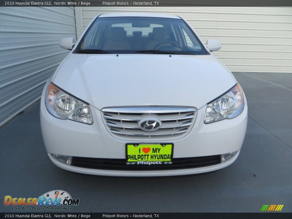 2010 Hyundai Elantra GLS Nordic White / Beige Photo #8