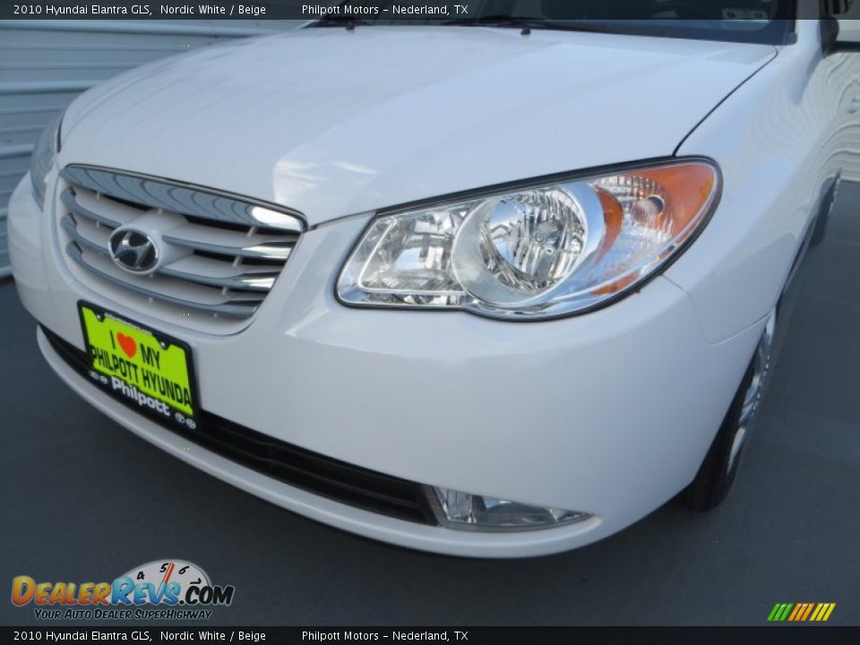 2010 Hyundai Elantra GLS Nordic White / Beige Photo #10