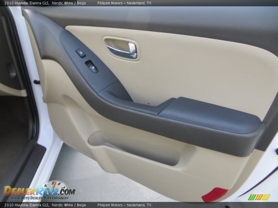 2010 Hyundai Elantra GLS Nordic White / Beige Photo #19