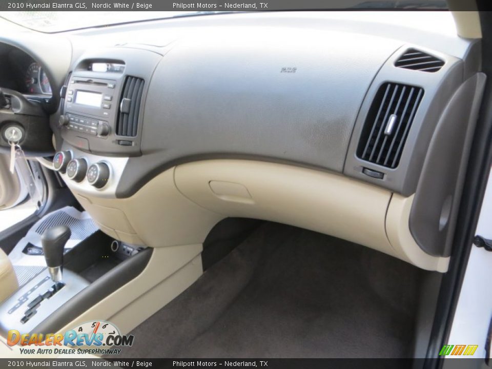 2010 Hyundai Elantra GLS Nordic White / Beige Photo #20