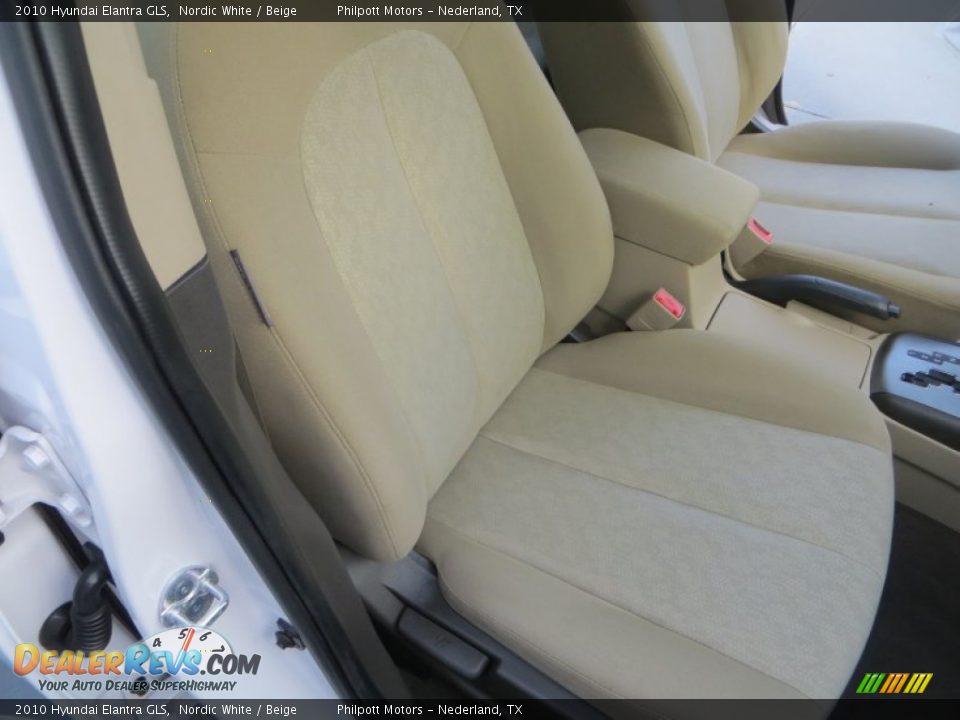 2010 Hyundai Elantra GLS Nordic White / Beige Photo #21