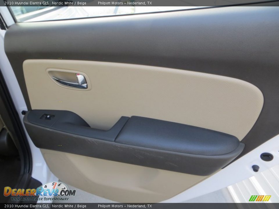 2010 Hyundai Elantra GLS Nordic White / Beige Photo #22