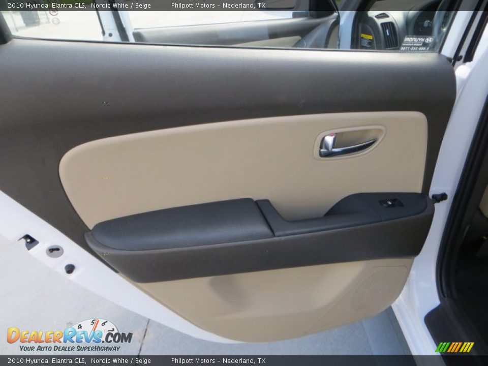 2010 Hyundai Elantra GLS Nordic White / Beige Photo #25