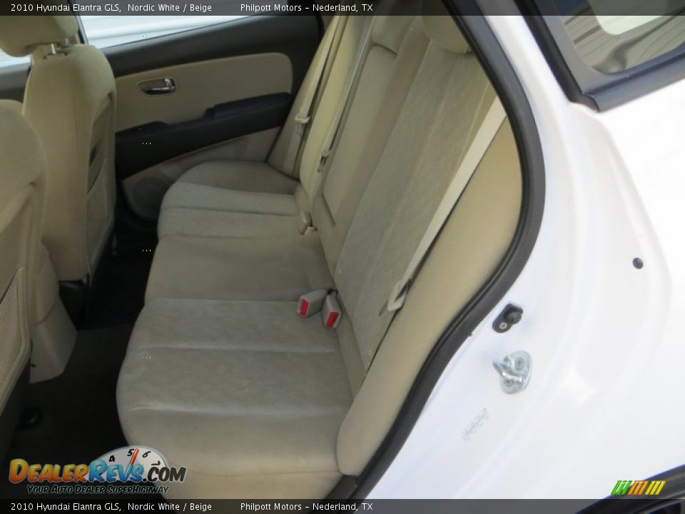 2010 Hyundai Elantra GLS Nordic White / Beige Photo #26