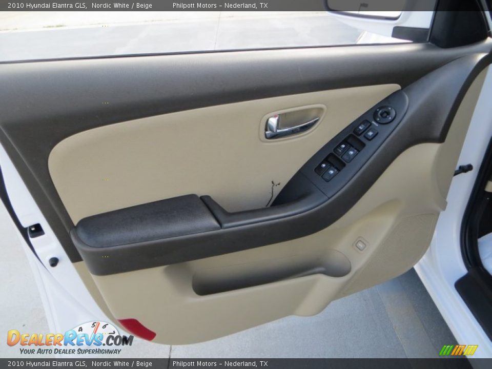 2010 Hyundai Elantra GLS Nordic White / Beige Photo #27