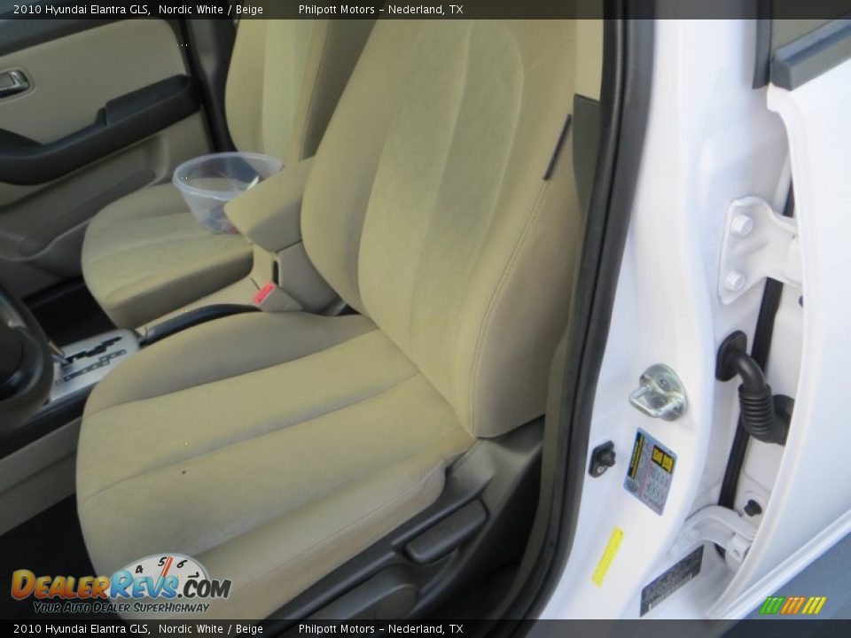 2010 Hyundai Elantra GLS Nordic White / Beige Photo #28