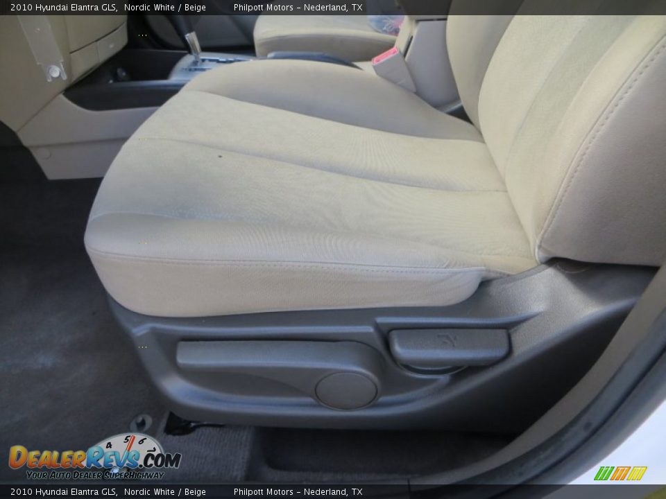 2010 Hyundai Elantra GLS Nordic White / Beige Photo #29