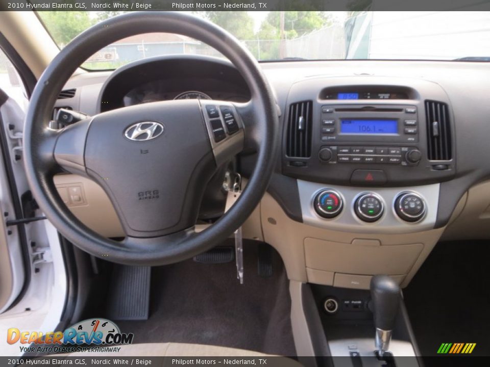2010 Hyundai Elantra GLS Nordic White / Beige Photo #31