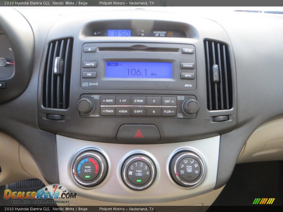 2010 Hyundai Elantra GLS Nordic White / Beige Photo #32