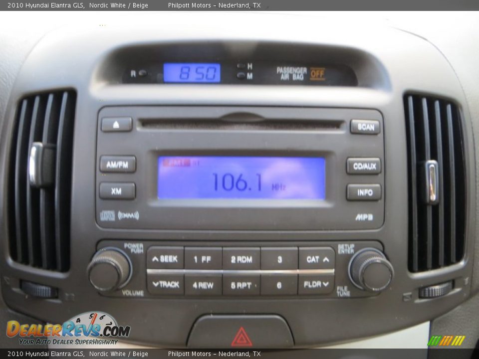 2010 Hyundai Elantra GLS Nordic White / Beige Photo #33