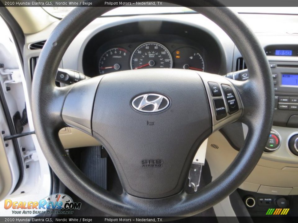 2010 Hyundai Elantra GLS Nordic White / Beige Photo #36