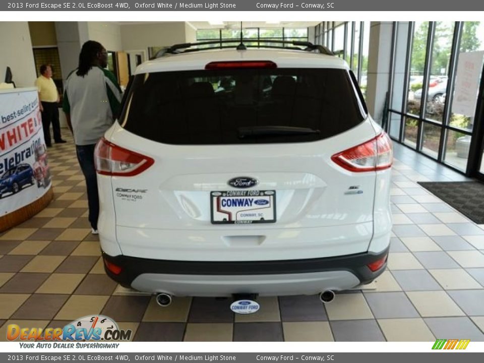 2013 Ford Escape SE 2.0L EcoBoost 4WD Oxford White / Medium Light Stone Photo #5