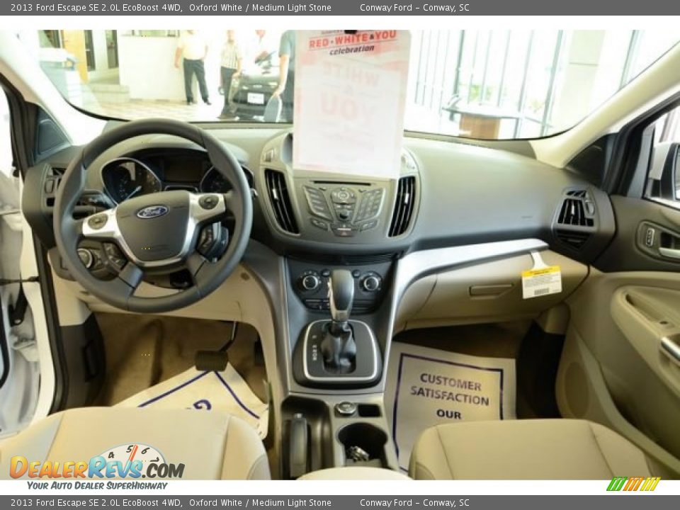 2013 Ford Escape SE 2.0L EcoBoost 4WD Oxford White / Medium Light Stone Photo #9