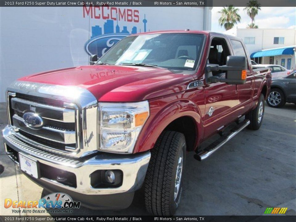 2013 Ford F250 Super Duty Lariat Crew Cab 4x4 Ruby Red Metallic / Black Photo #2