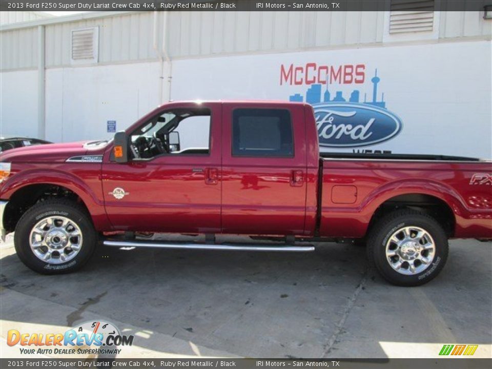 2013 Ford F250 Super Duty Lariat Crew Cab 4x4 Ruby Red Metallic / Black Photo #3